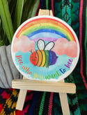 LGBTQ+ Bee Sticker