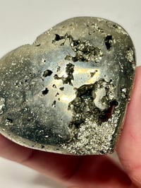 Image 2 of Pyrite Carved Heart #2577