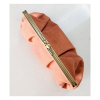 Image 2 of *NEW* Pleated Terracotta Leather Clutch