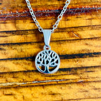 Image 1 of Set of 5 tree of life pendant necklaces 