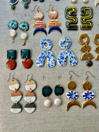 Image 5 of ARCHES EARRINGS - COBALT CRYSTAL