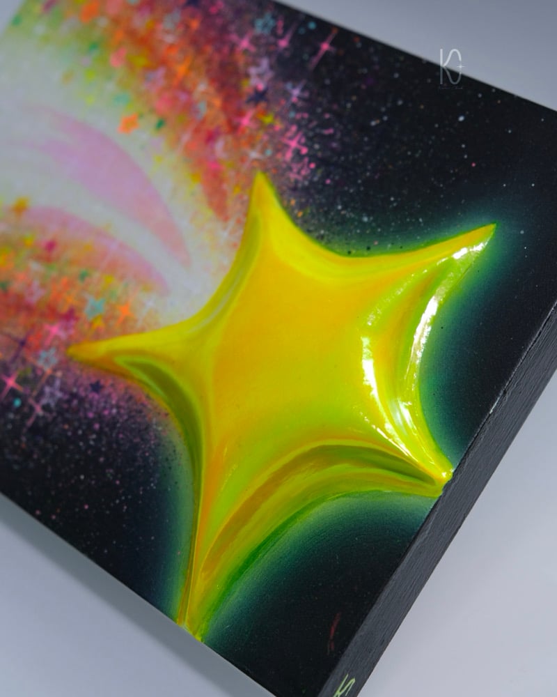 Image of MAKE A WISH ✧ Original 3D Mixed Media Painting