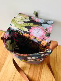 Image 3 of Fabric Shoulder Bag - Blue/Rust/Pink Shades
