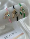 San Judas & Evil Eye Charm Adjustable Bracelet