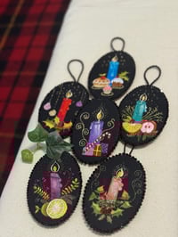 Image 2 of Christmas Candle, Scarlet Glow Hanging Ornament