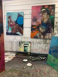 Image 5 of Painting / maleri / "Christianshavn – Malerdrømme og tankestreger – Brotårnet II"