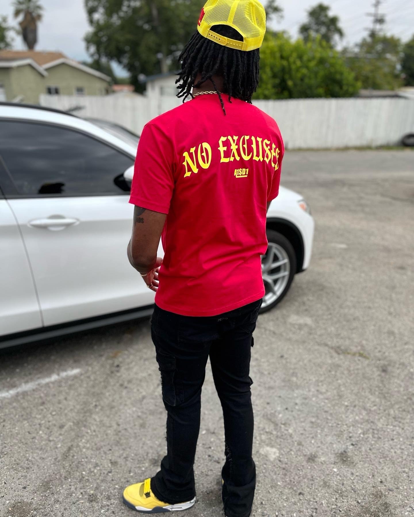 Image of No Excuses Tees (Red X Yellow) 