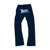 Image 1 of BERR Script Stacked Sweats {Black} 