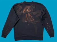 Image 2 of “DOLPHIN” CUSTOM BLEACH PAINTED PULLOVER SWEATSHIRT LARGE