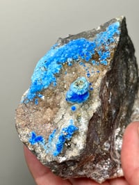 Image 14 of Rare Cyanotrichite On Quartz Matrix Specimen | Guizhou China