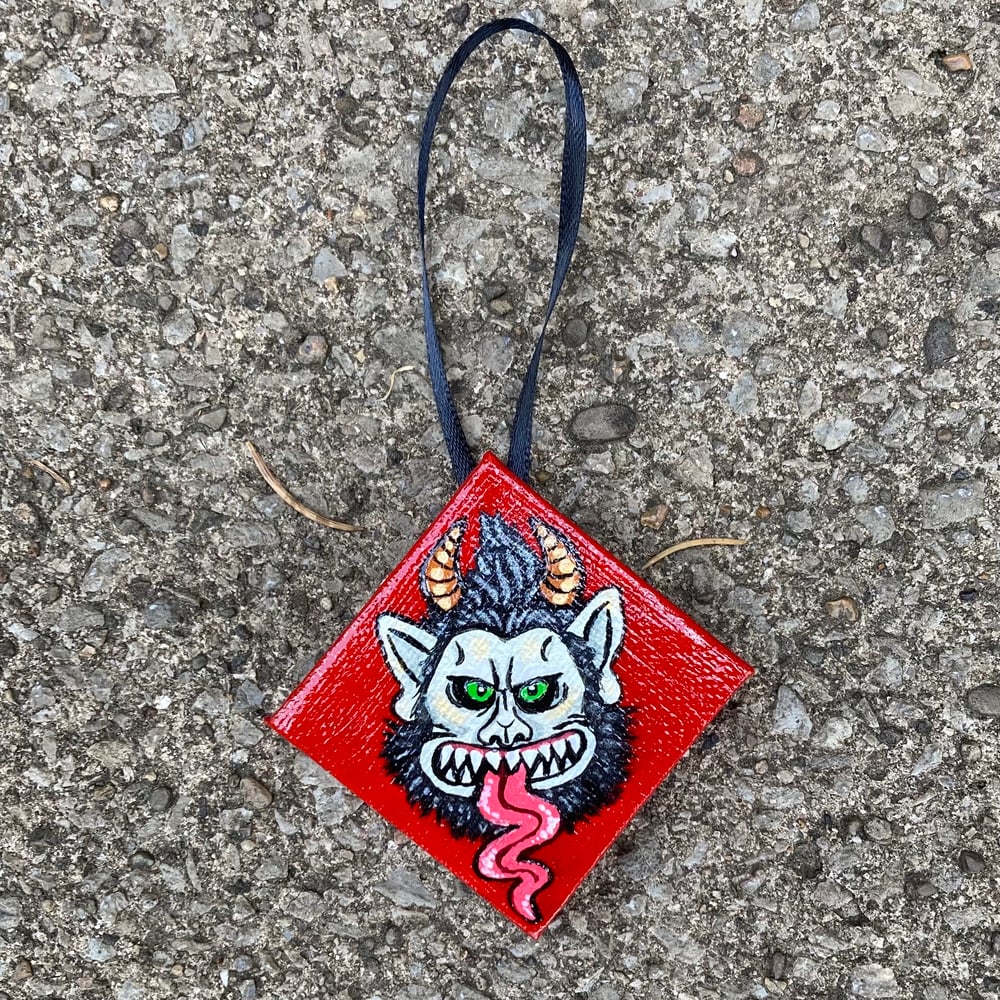 Image of Tiny Painting Ornament - Krampus 2