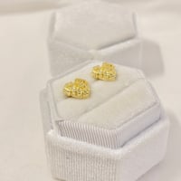 Image 3 of Dc Small Heart Nugget Earrings