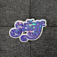 Image 1 of "THE STUFF" movie logo holographic vinyl sticker