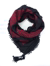Image 4 of Vibrant Red/Maroon keffiyeh (Made in Jordan)