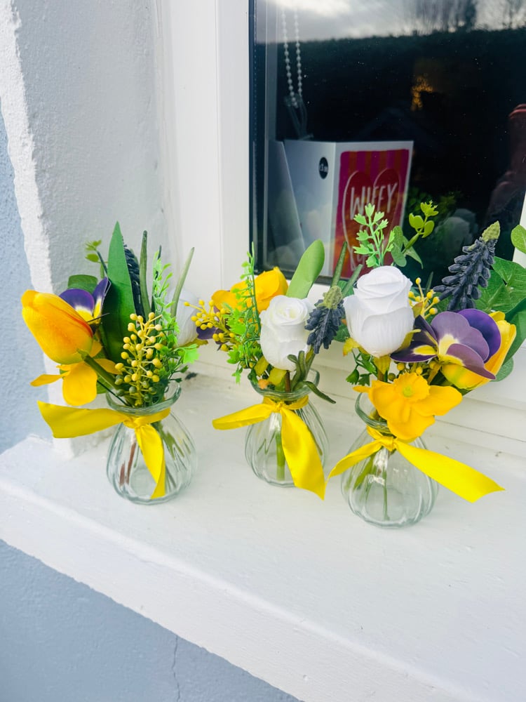 Image of Trio of Spring Bud Vases