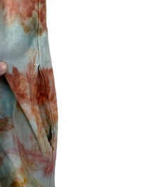 Image 6 of M 100% Cotton Short T-Shirt Dress with Pockets in Sedona Watercolor Ice Dye