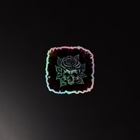 Image 1 of skull art Holographic stickers