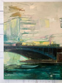 Image 3 of Painting / maleri / "ISLANDS BRYGGE – Malerdrømme og tankestreger – Langebro" / 120x170 cm