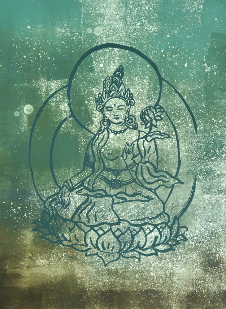 Image of Green Tara Giclee 11x14” 