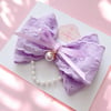 Soring Collection Lilac Broderie Pearl Bow 