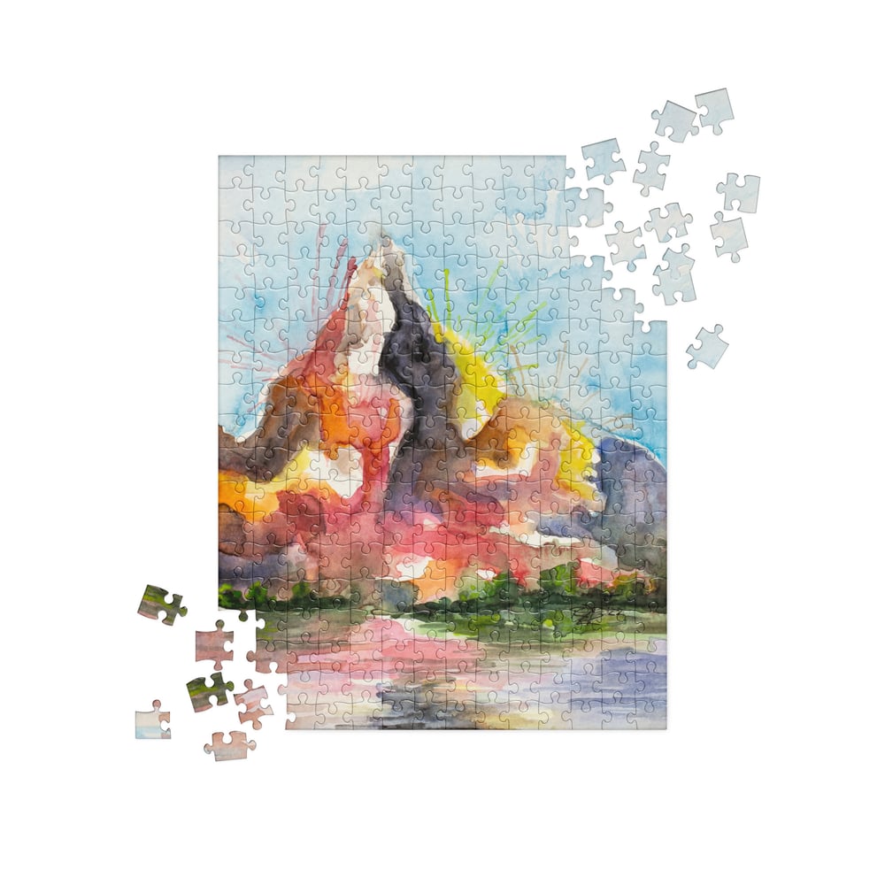 Image of ||| Jigsaw puzzle ||| - "The Mountains Were Peaceful that Day... Pt. 1"