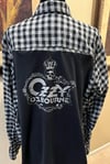 Vintage Black/Gray Flannel Shirt Ozzy Osbourne