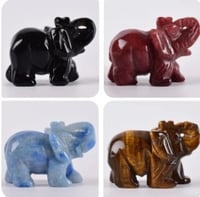 Elephant carved crystal 