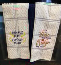 Embroidered Kitchen Towels (2)