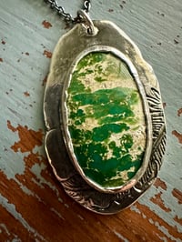 Image 1 of Stone Mountain turquoise necklace with Bukowski quote