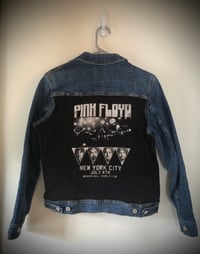Image 1 of Upcycled “Pink Floyd: NYC” denim jacket