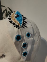 Image 6 of Evil eye protection silver bead bag and headband