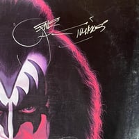 Image 2 of Lot of all four Kiss solo LP's with the posters and one signed by Gene Simmons! 