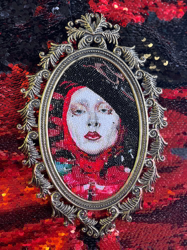 Image of Lady Gaga Abracadabra Beaded Portrait