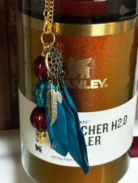 Image 5 of Country Gold Dream Cathcher Tumbler Straw Dangle