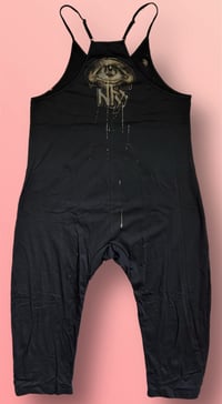 Image 2 of “SKULLY” BLEACH PAINTED BAGGY ROMPER MEDIUM