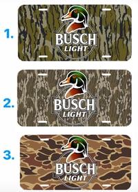 Busch Light Wood Duck License Plate