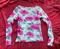 Image 3 of Rose Mesh Top