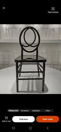 Image 5 of Black ice chiavari chairs For rent only 