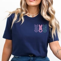 Checkered Bunny  Tee   
