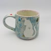 "Snowy Cat" Mug 