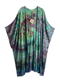 Image 7 of L Woven Long Kimono in Soft Spiral Ice Dye