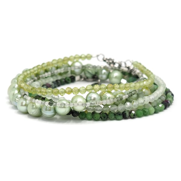 Image of 5 Shades of Green Edelsteinarmband