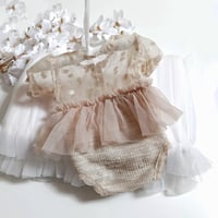 Image 3 of Newborn girls body-dress| Bessie | beige