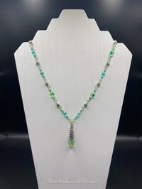 Image of Uranium Czech Glass Drop Necklace