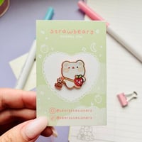 Image 3 of Strawbeary Enamel Pin