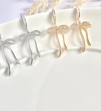 Image 2 of "Glamour" Crystal Bow Earrings