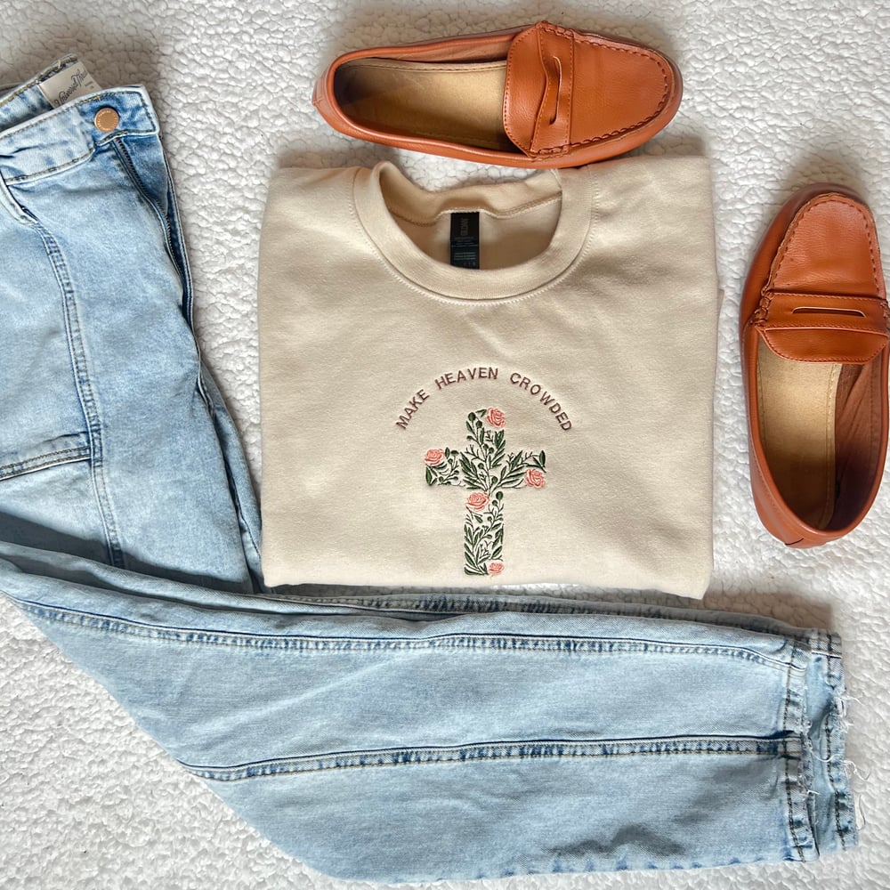 Image of Floral cross crewneck 
