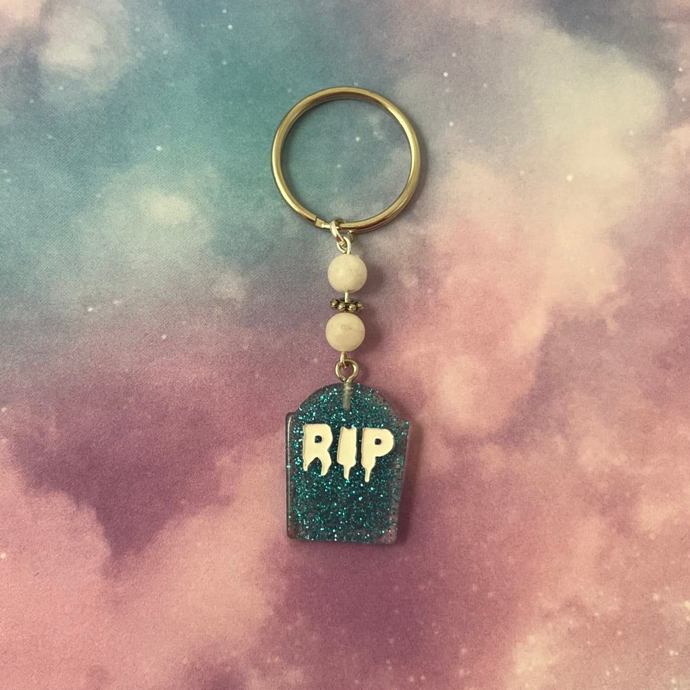 Image of RIP Tombstone Keychain