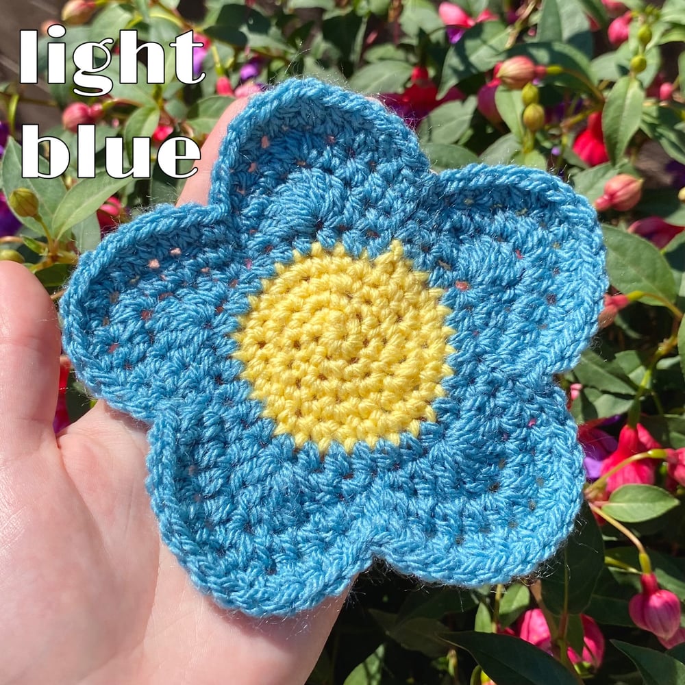 Image of Crochet Flower Coaster (summer colours)