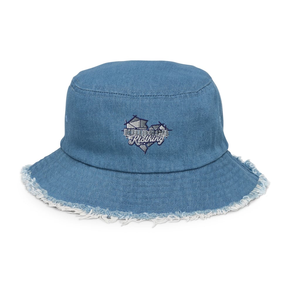 Image of Distressed Denim Bucket Hat